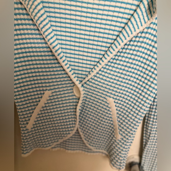 C A Sport Casual Blue And White  Cardigan - Picture 5 of 11